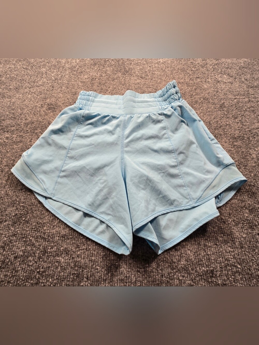Lululemon Light Blue High-Rise Athletic Shorts Size 0 - Picture 10 of 12